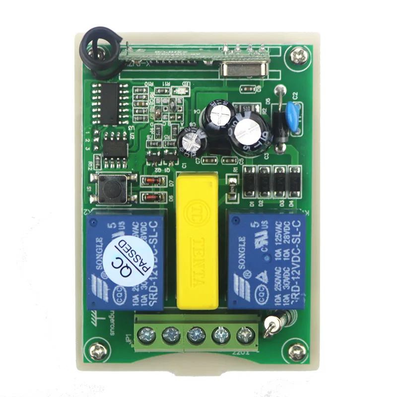 AC220V inteligentný digitálny RF diaľkové ovládanie prepnúť systém a 4pcs prijímač pre projekčné plátno/garážové brány/žalúzie