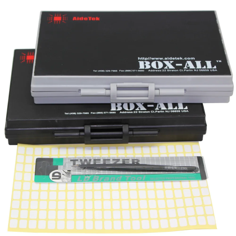 AideTek BOXALL SMD krytu BOX + ESD bezpečné IC dióda krytu box UK DE loď plastové časti poľa BOXALLCOMBO
