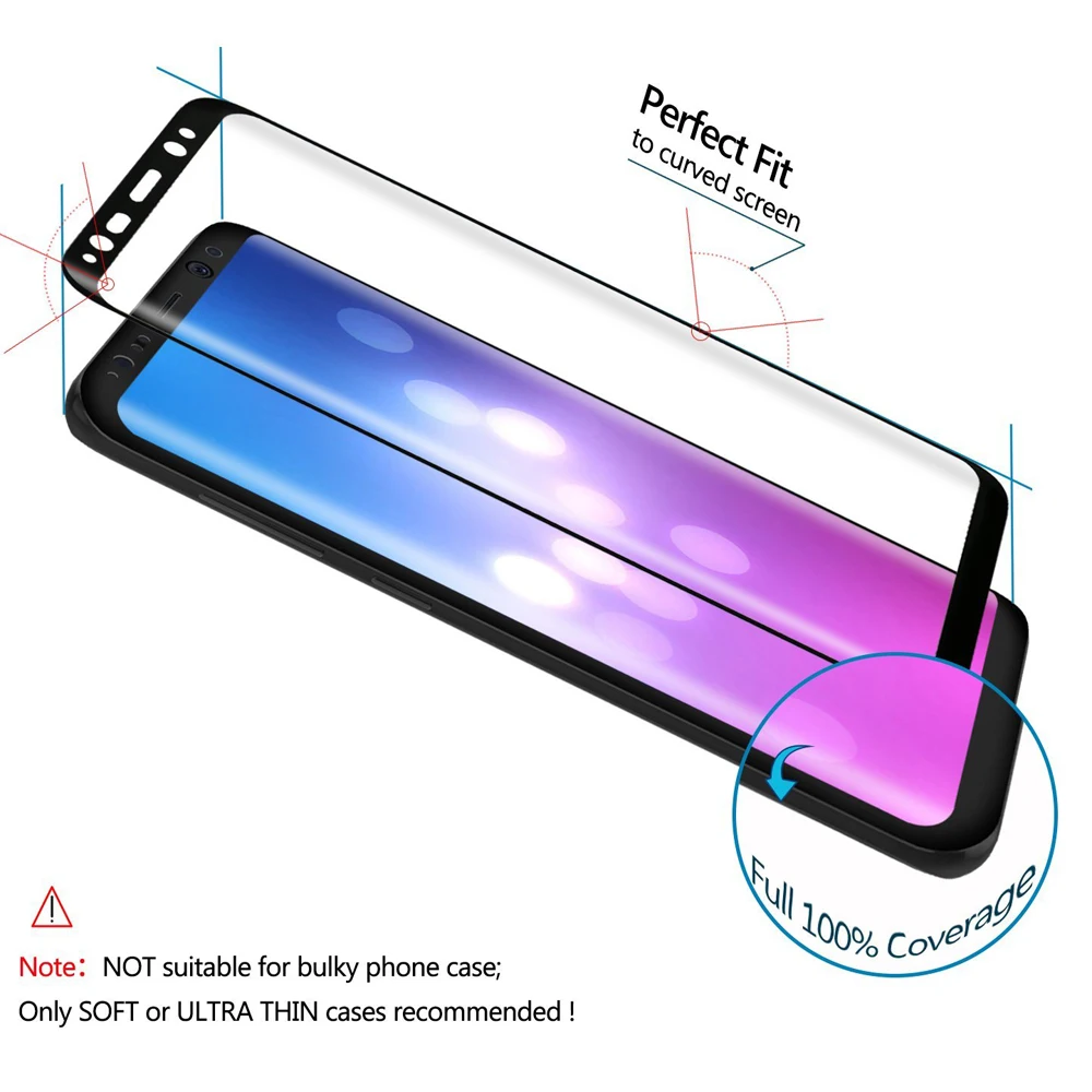 Akcoo Nové 3D Zakrivené Úplné Pokrytie Tvrdeného Skla Screen Protector Samsung Galaxy S8 S8 Plus Displej Ochranné Sklo