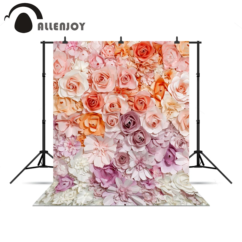 Allenjoy fotografické HD foto štúdio ružový kvet pekné pozadie svadba nevesta pozadie pre photocall photo studio fotoaparát
