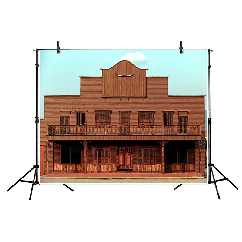 Allenjoy fotografie pozadia starý divoký západ púšti kovbojské mestečko, saloon pozadia pre photo studio photo booth pozadie vinyl