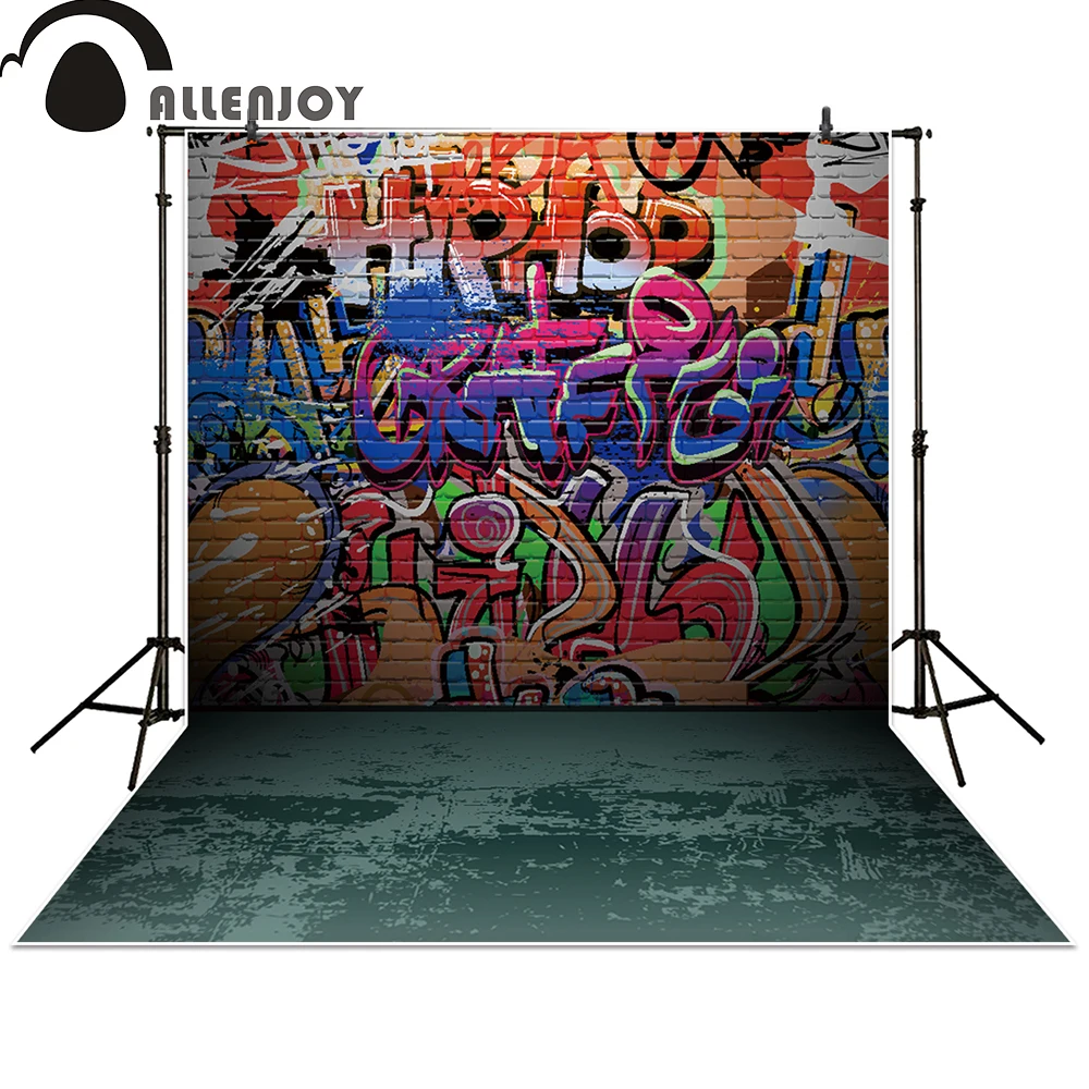 Allenjoy fotografie pozadie Graffiti tehlovej Steny Narodeninovej party banner photo studio stánku pozadí baby sprcha