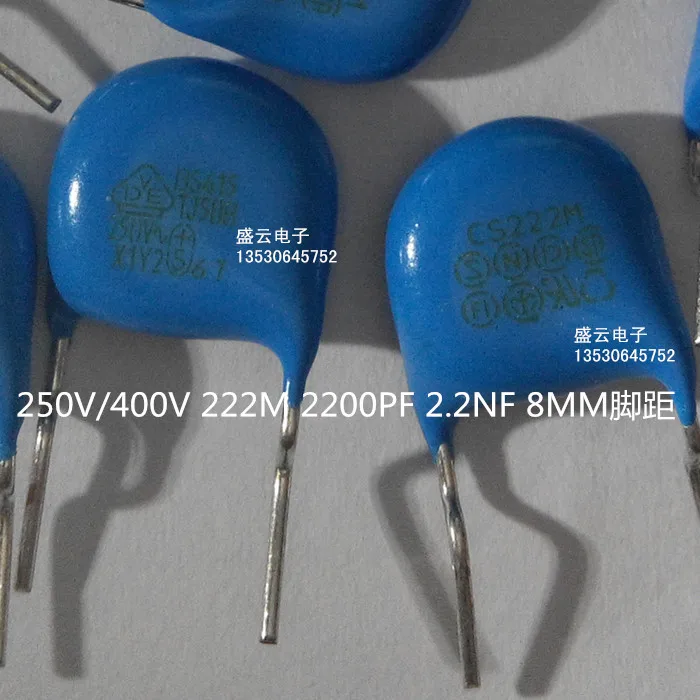Autentické TDK pôvodné CS11-E2GA222MYNS 250v / 400v 222 2200pf NF pin výšky tónu 2.2 8 mm (50 KS) balík z pošty ...