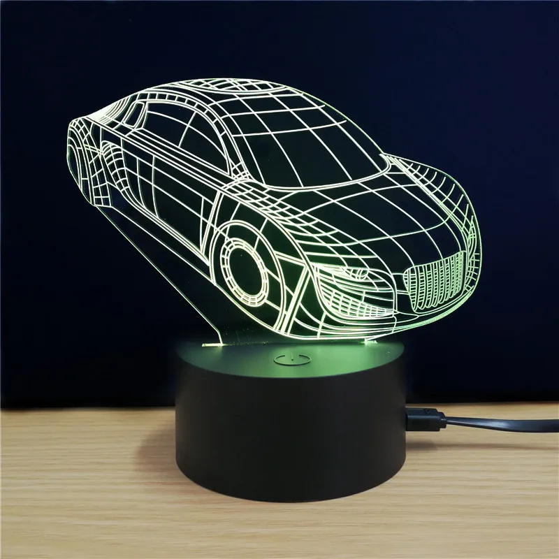 Auto 3D LED Svetelné Znamenie, Akryl LED Prihlásiť Domova Darček Bar Ploche Dekorácie Panely Doska Tabule