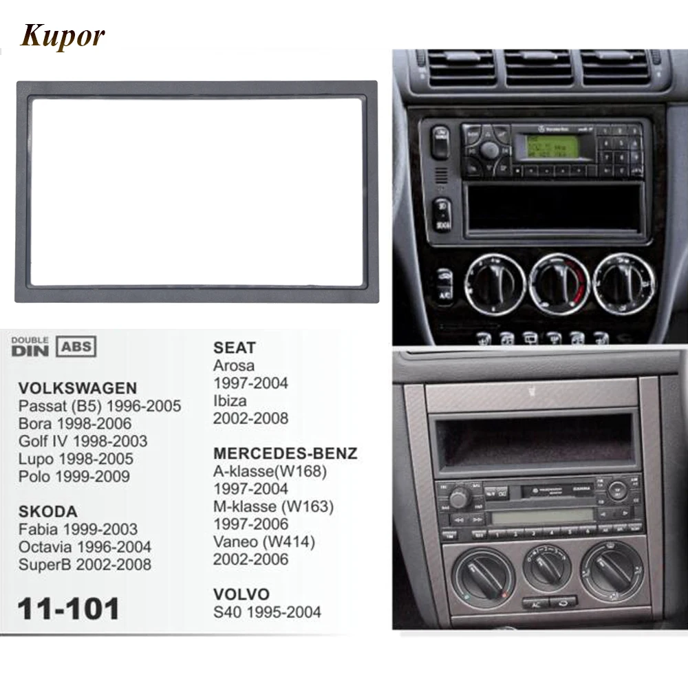 Auto Rádio Stereo Fascia Panel Rám Adaptér Montáž Súpravy Pre Volkswagen Passat(B5)/Jetta/Bora/Golf4/Polo/Lupo