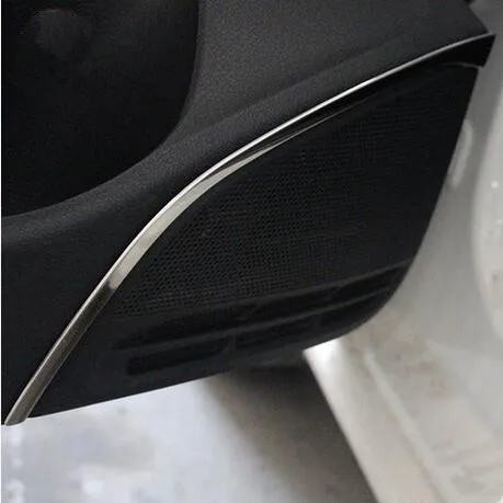 Auto-styling 4pcs/set Nehrdzavejúcej ocele, upravené dekoratívne kruhu audio reproduktorov kryt výbava prípade pre Volkswagen vw POLO-2016
