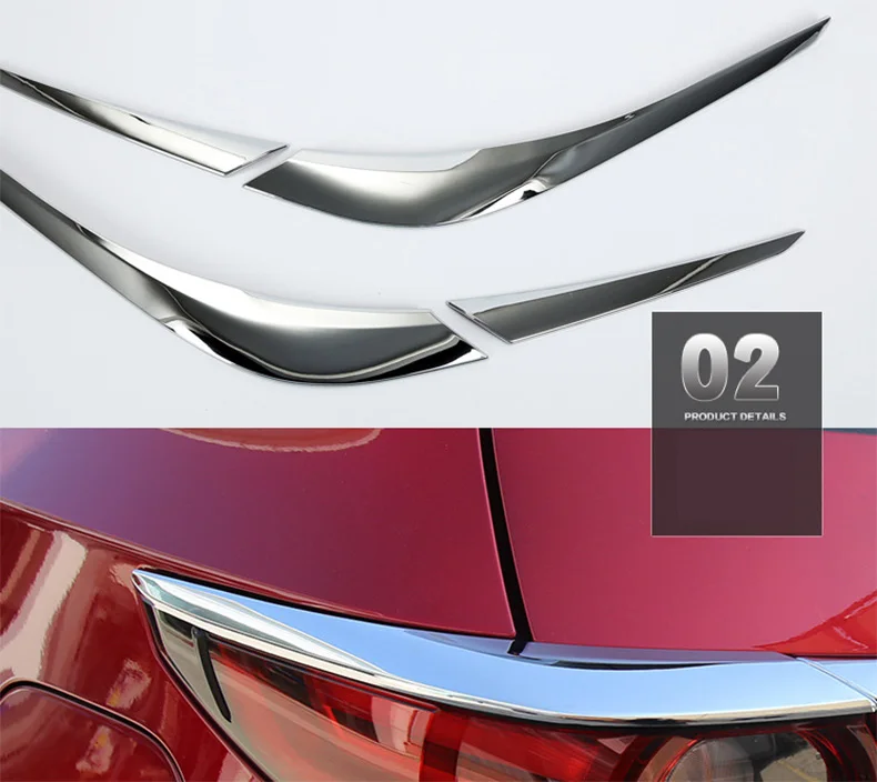 Auto Zadné Svetlo Lampy Obočie Obloha Kryt Dekorácie-Nálepky Čalúnenie Pás Auto Styling Pre Mazda CX5 CX-5 2017 2018 KF Sendan