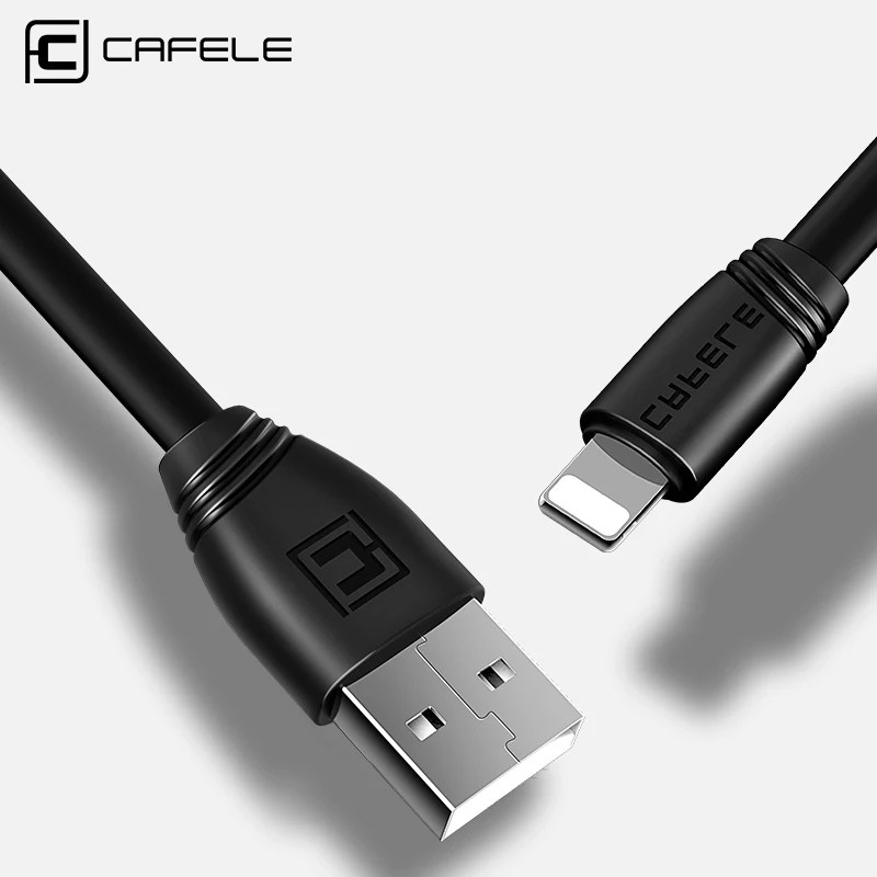CAFELE Plochý Kábel USB pre zariadenia iphone X 8 7 6 6 Plus 5S Nabíjací Kábel na Synchronizáciu Údajov Telefónny Kábel pre IOS 11 10 9 Odolné Č Krútenie