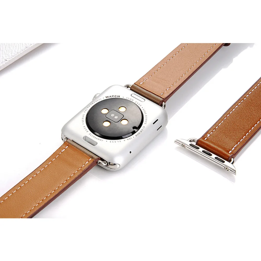 CHOCHLATÉ Originálne Kožené hodinky pásmo pre apple hodinky 3 42mm 38mm pás náramok pre iwatch Hermes 3/2/1 Double tour hodiny band