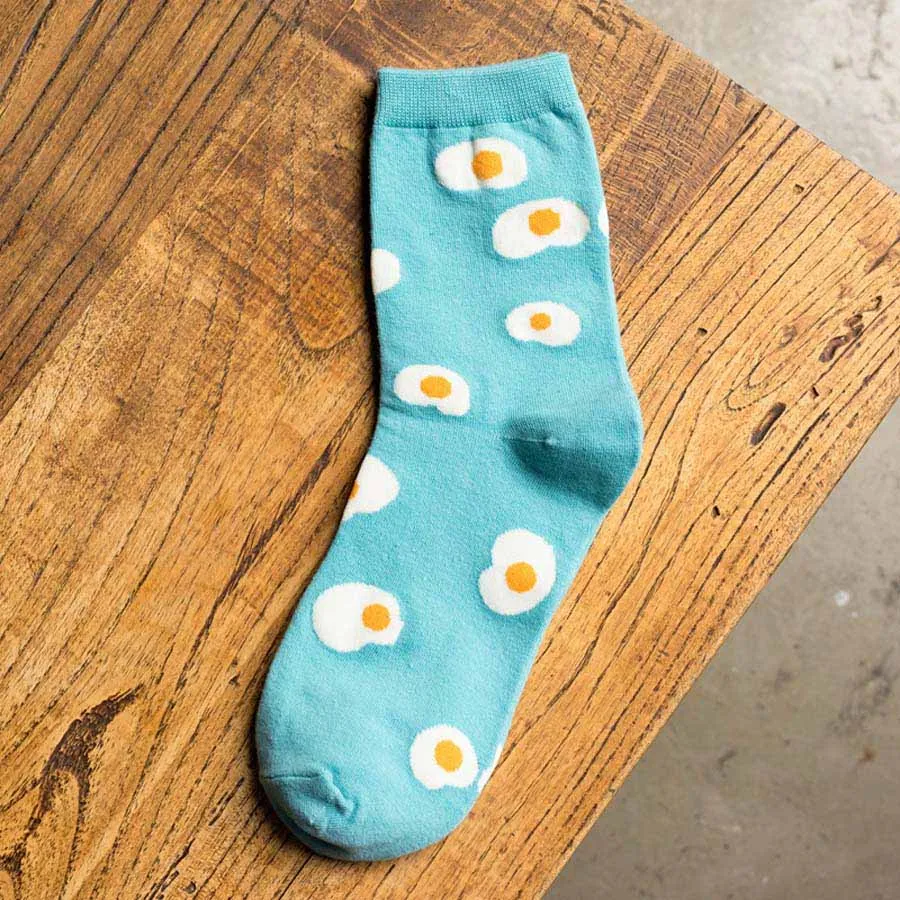 [COSPLACOOL] Ženy, ponožky Cartoon vajcia Mraky prúžok vzory jar leto ponožky