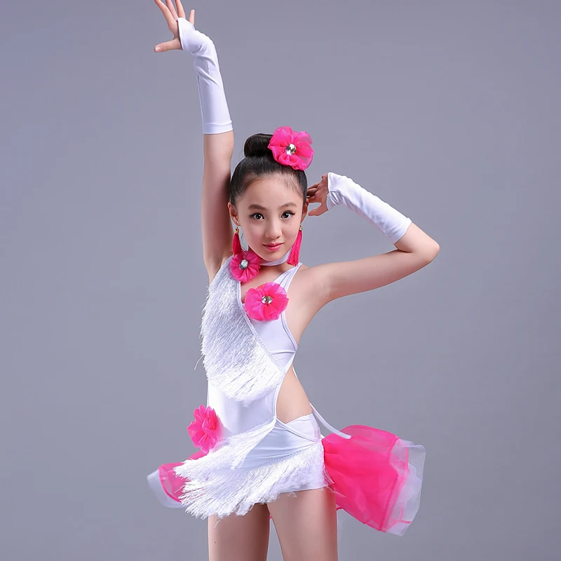 Dievčatá Strapce Latinskej Tanca Šaty Deti Samba Dancewear Kostýmy Oblečenie Detí Profesionálna Tanečná Sála Salsa A Latinskej Fringe Šaty