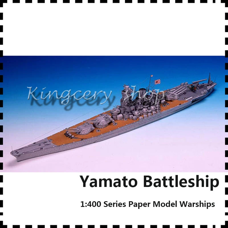 DIY 1:400 Battleship Yamato, nové Kartón/Karton/papier Model,PUZZLE 3D Hračky/Kubických deti hračky