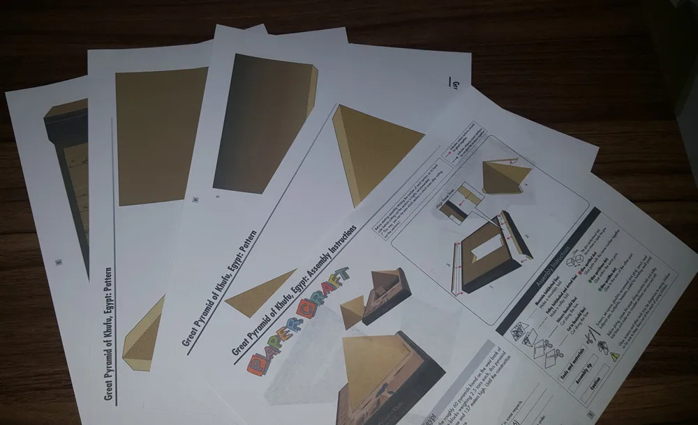 DIY 3D Egypte Pyramídy Architektonické Budovy Craft Papier Model Zostaviť Ručné Práce Puzzle Hra DIY Deti Hračka Denki & Lin