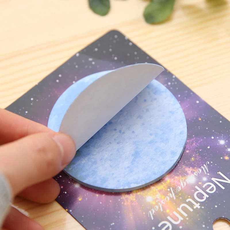 DL Papiernictvo N Post Veľkoobchod tvorivé sci-fi planéty pohodlie nálepky zeme mesiac sky kruhové poznámka knihy