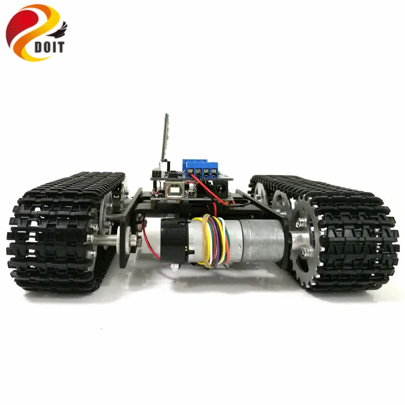 DOIT Bluetooth Ovládanie Kovové Robot RC Tank Auto Šasi Crawler Pásový Robot Súťaž s UNO R3 Doska+Motorového Pohonu Štít