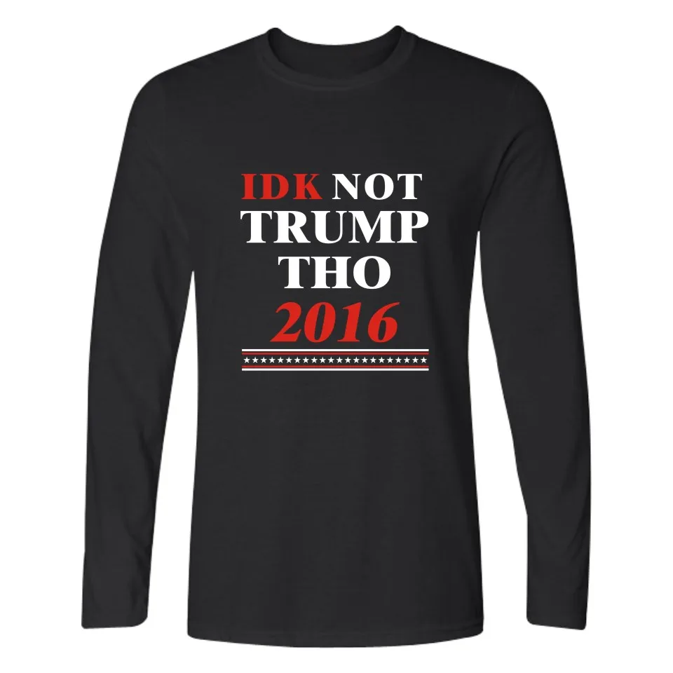 Donald Trump T-shirt Mužov Bežné Dlhý Rukáv TShirts a USA Prezidentské, Aby Amerika Opäť Skvelé Tričká, v Bavlna Tee Tričko