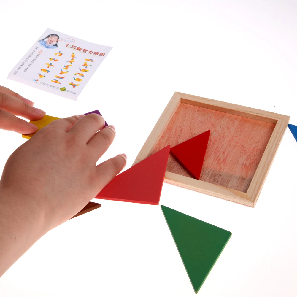 Drevené Tangram Ručne Vyrobené Mozgu Teaser Puzzle Vzdelávacieho Vývinu Deti Deťom Drevené Hračky