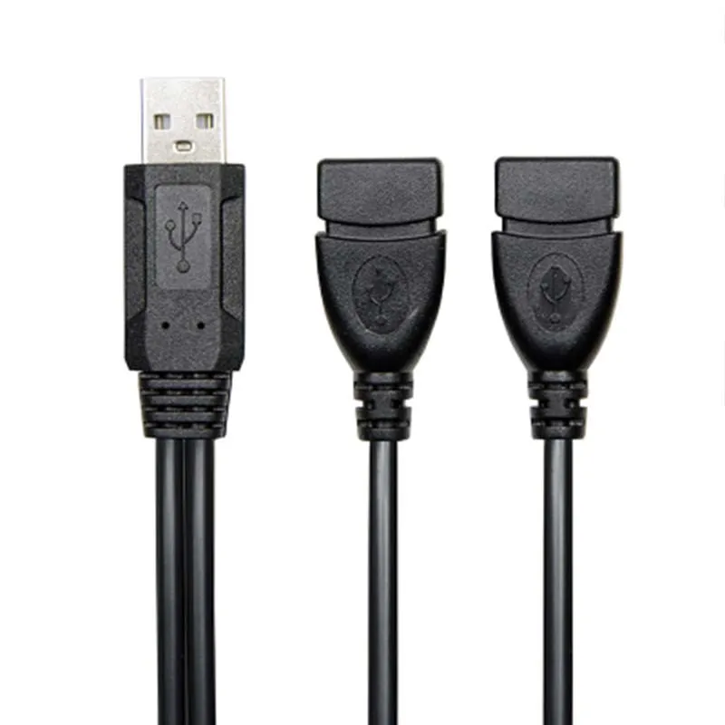 Dvojité Predĺženie USB A-Male Na 2-Žena Y Kábel Napájací Adaptér Splitter USB2.0 Mužskej 2Dual USB Female Jack Y Splitter Hub