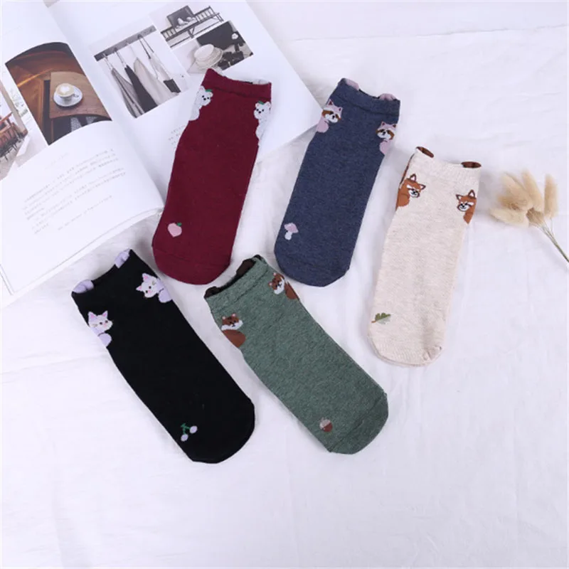 [EIOISAPRA]Tvorivé Nový Produkt Roztomilý Zvierat Čerešní, Broskýň Zábavné Ponožky Ženy Harajuku Žakárové Ovocie Ponožky Kawaii Sox Calcetines