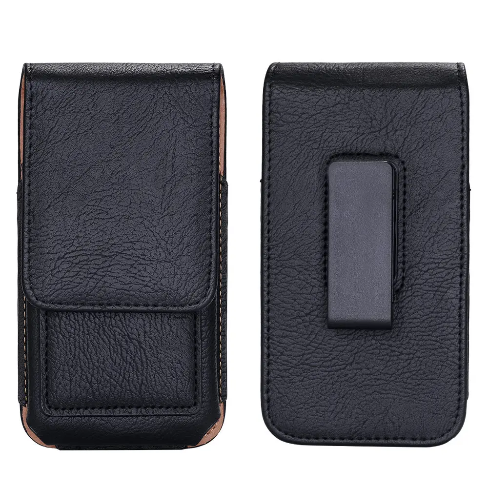 EVOLOU Zvislý Pás Taška na Opasok Kožené puzdro pre iphone 7 6s Plus Univerzálny Telefón Taška pre Xiao Huawei LG Závesu Card