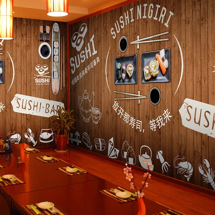 Foto tapety Sushi pizza snack plnivo veľké nástenné salónik reštaurácia čajovni bar KTV dom Japonskej kuchyne tapety nástenná maľba