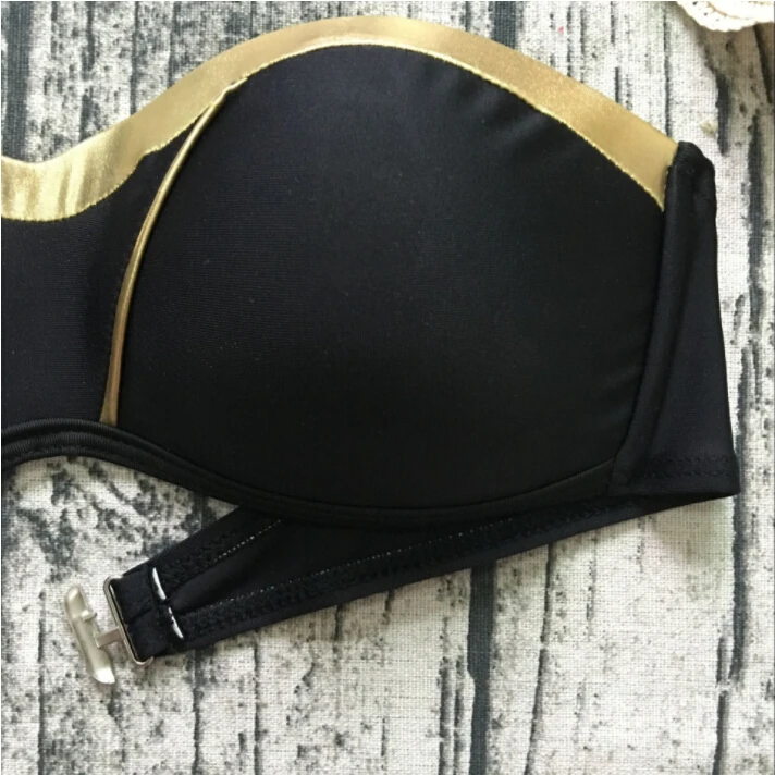 Hirigin 2018 Nové Bikiny Nastaviť Ženy Plavky S Push Up Paded Bikiny Samoopaľovacie Pevné Swumsuit Bez Ramienok Ženy Plážové Oblečenie Plavky