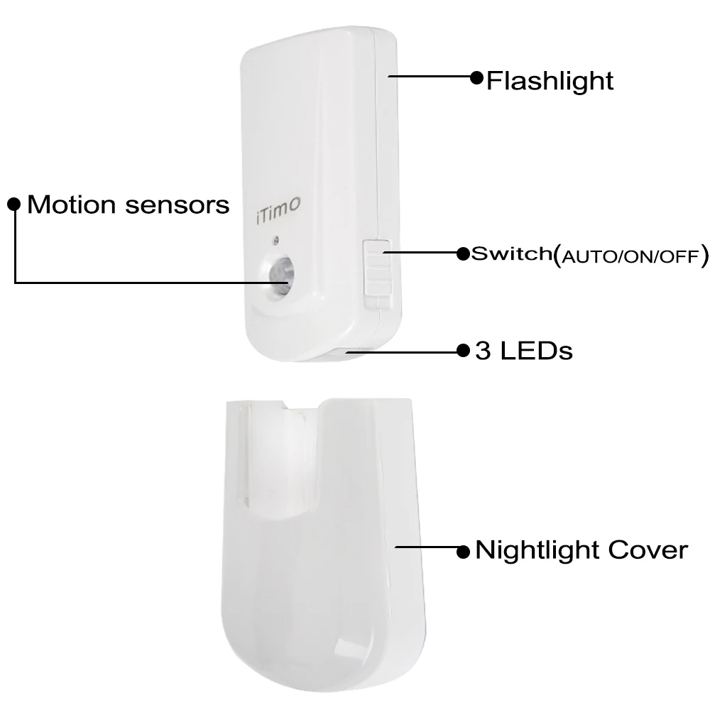 Horák, Pir Senzor Núdzové Svietidlo Svietidlo & Wall Light Svetlo & Snímač Pohybu, Nočné Osvetlenie, Bezdrôtová 3 AA Batérie