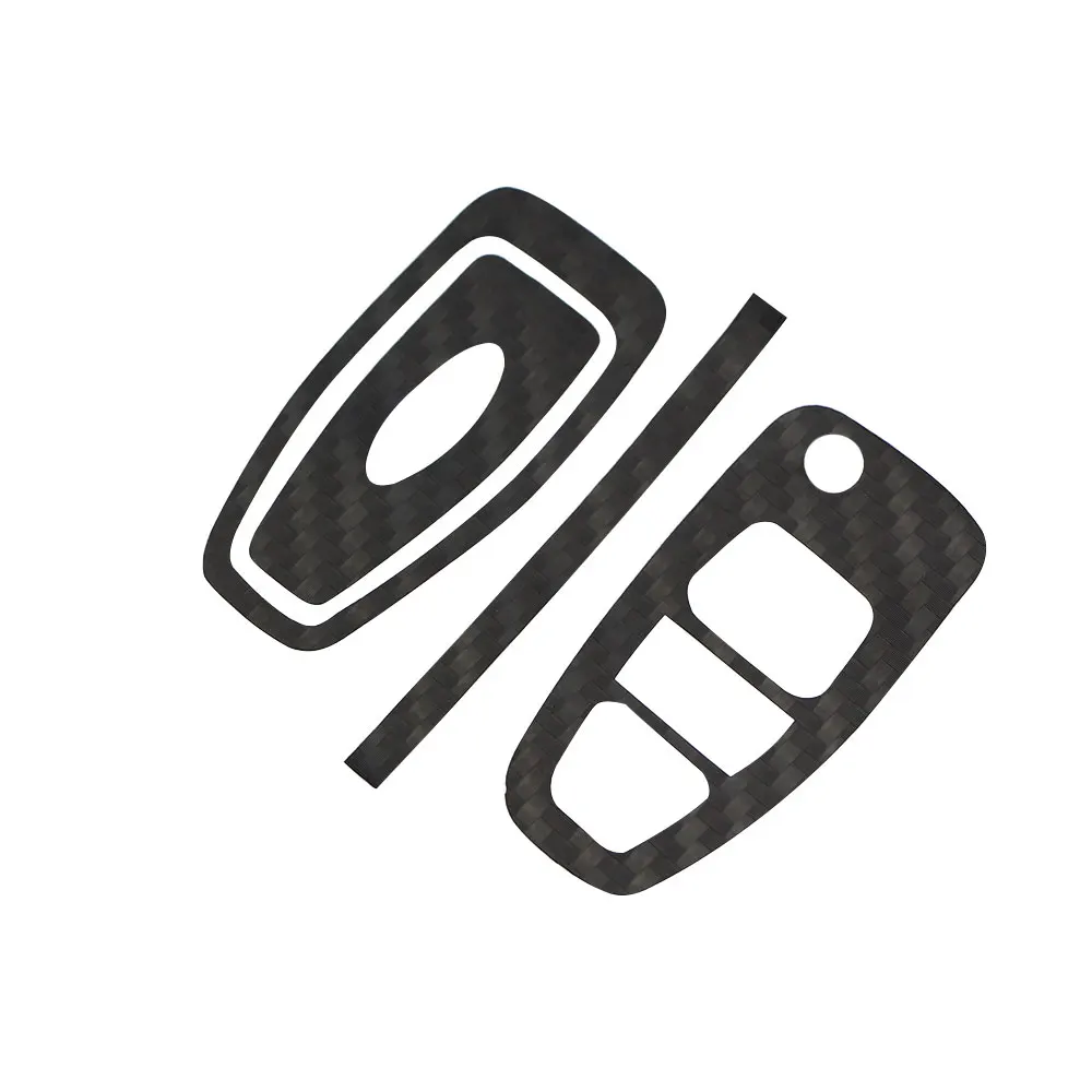 Jameo Auto Uhlíkových Vlákien Auto Kľúč, ochranný Kryt Výbava Nálepky Prípade pre Ford Focus 3 4 MK3 MK4 Ranger Kuga Uniknúť Zložený Kľúč