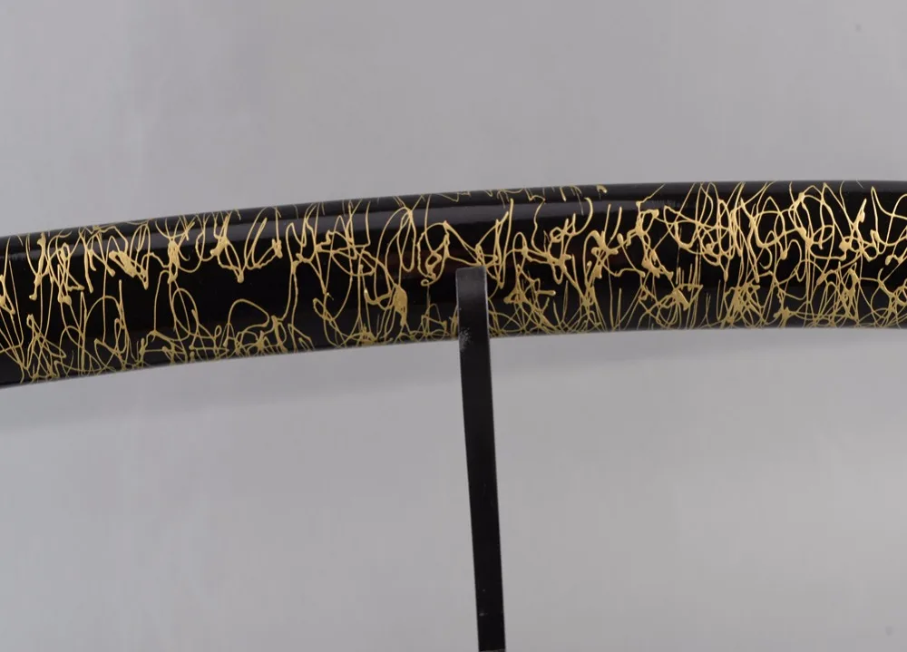 Jemná Meč Montáž Plný-Handmade Zlaté Linky Vzor Black Saya Plášť Saje pre Japonský Samuraj Meč Katana Pekný Darček