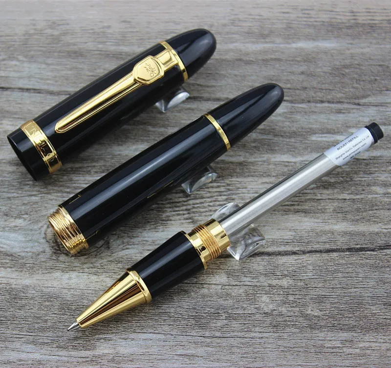 Jinhao 159 roller guličkové pero, Čierny Lak Zlato Orezania Veľké Ťažké