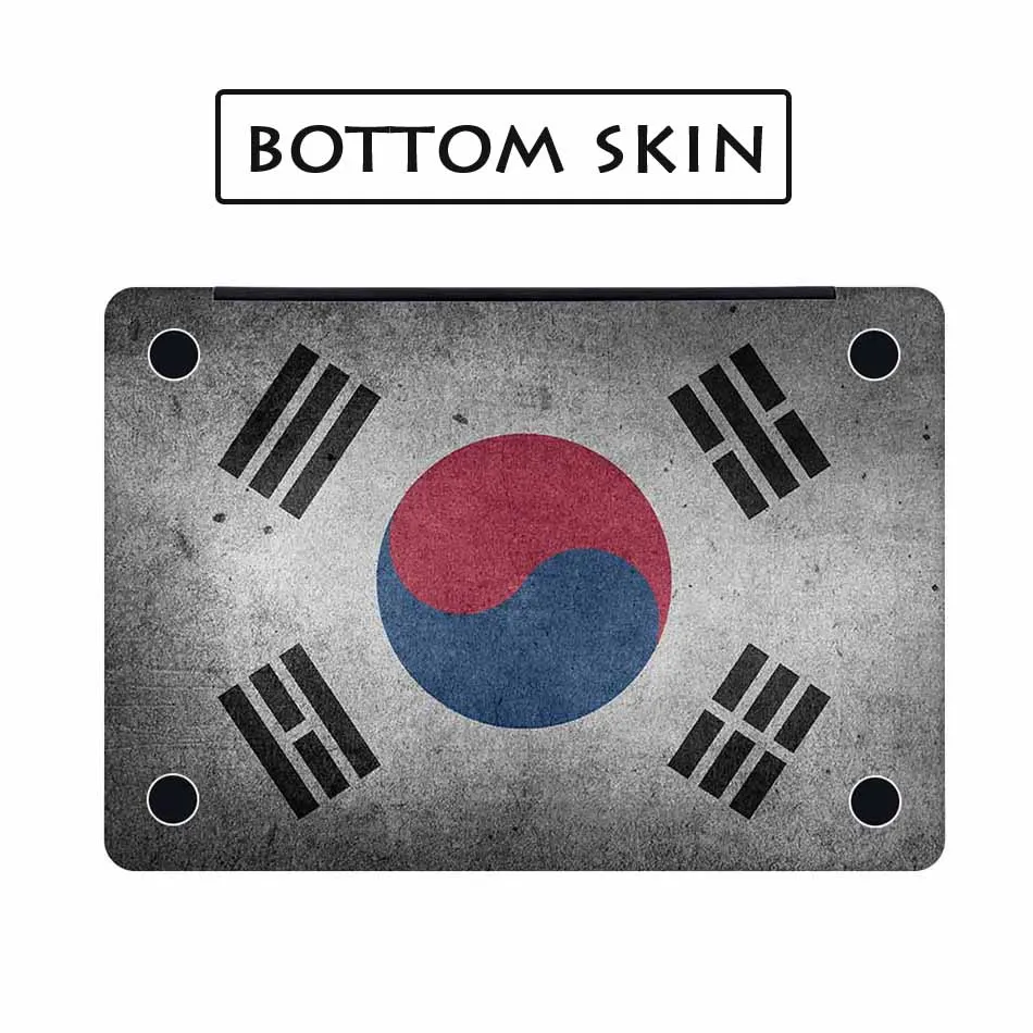 Južná Kórea Vlajka Notebook Nálepky Odtlačkový pre Apple Macbook Pro Air Retina 11