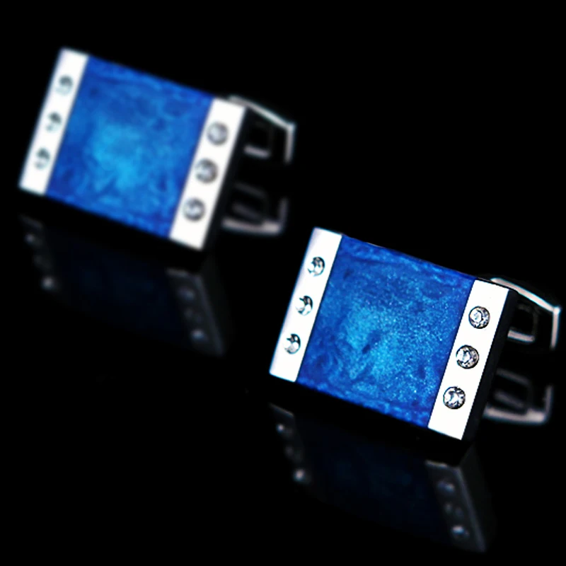 KFLK Šperky francúzske tričko manžetové gombíky pre pánske Značky Modré Smalt Putá odkaz Muž Luxusné Svadobné Tlačidlo Vysokej Kvality Doprava Zadarmo