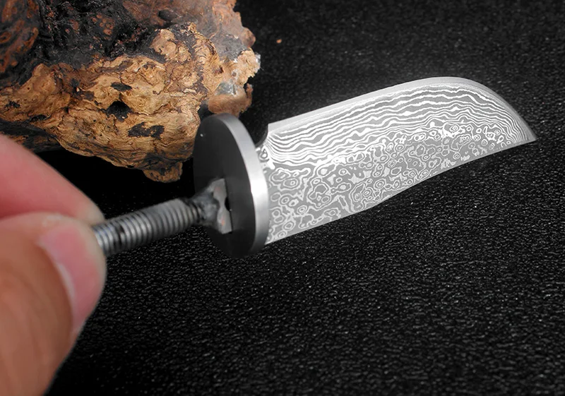 KKWOLF DIY pevnou čepeľou noža Vysoko uhlíkovej ocele Imitácia Damasku camping lovecké nože ostré prežitie nôž Multi nástroj pocke