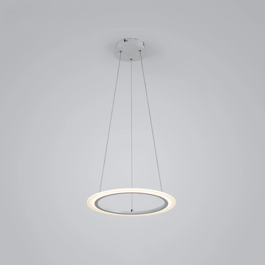 LED Jednoduchý Prívesok Svetlá, Lampy, Jedáleň DIY Stmievateľné Kruhu Akryl Lesk Prívesok Svetlo Prívesok Závesné Stropné Svietidlá