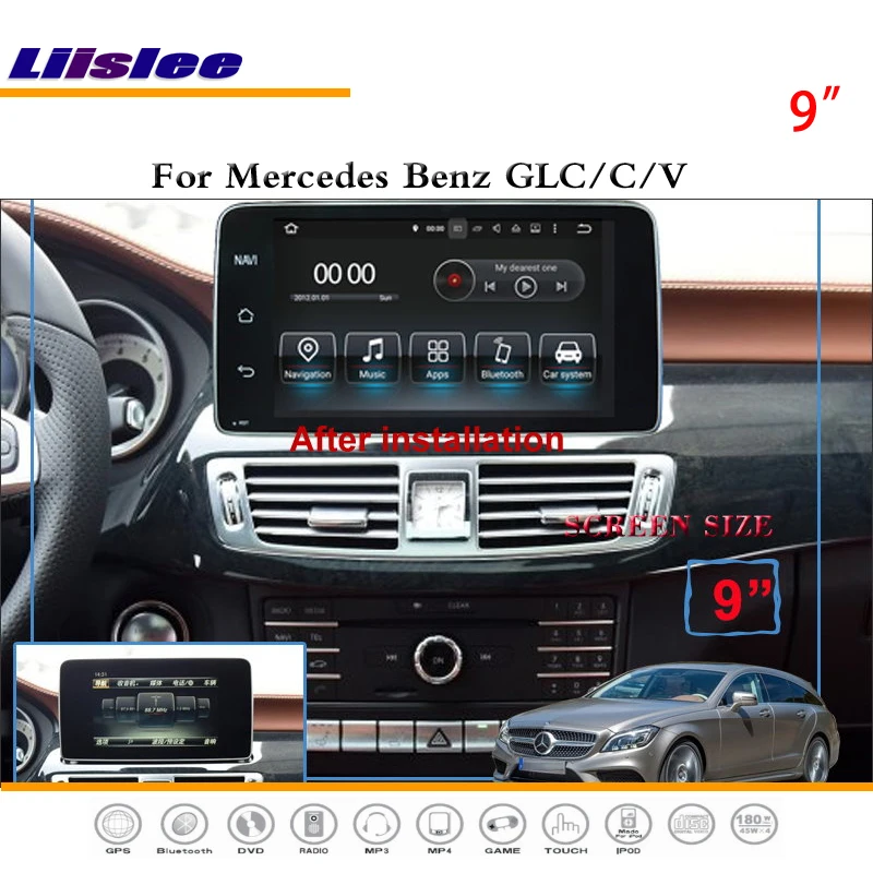 Liislee Android Multimediálne Pre Mercedes Benz GLC / C / V Triede~2017 Rádio Stereo CD, DVD Prehrávač, GPS Navi Navigačný Systém