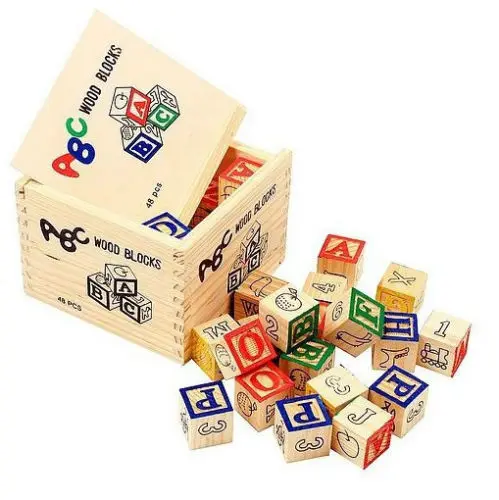 List ABC dreva blok Deti vzdelávacie rozvoj budovy hračka drevené bloky darček Montessori Materiál