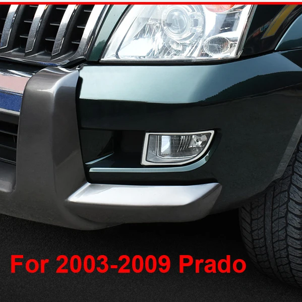 Luhuezu ABS Chrómovaný Predné, Zadné Hmlové Svietidlo Kryt Pre Toyota Pôdy Cruiser Prado FJ 120 2003-2009 Príslušenstvo