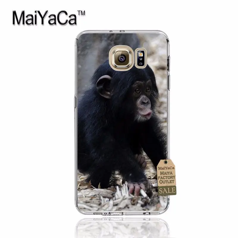 MaiYaCa Opice Gorily, Opice Dieťa Luxusný transparentný mäkké Telefón puzdro pre samsung galaxy s7 okraji s6 okraji plus s4 s5 s8 plus prípade