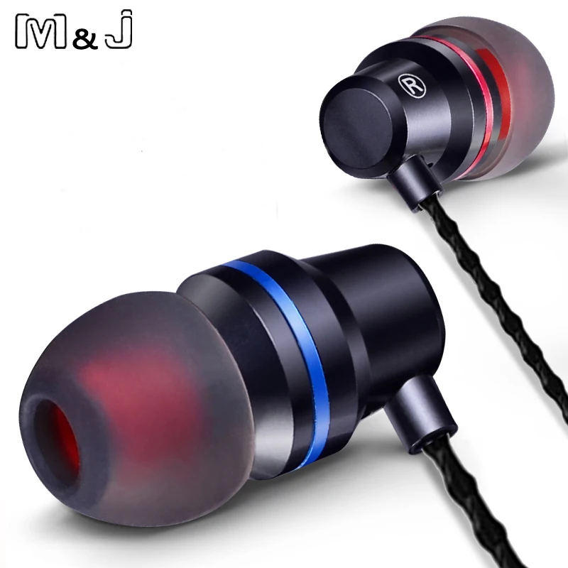 M&J V1 In-Ear Clear Bass Slúchadlá Výtvarné Spracovanie Headset S Mikrofónom fone de ouvido Pre Telefón Iphone Sumsang Xiao PC DM1
