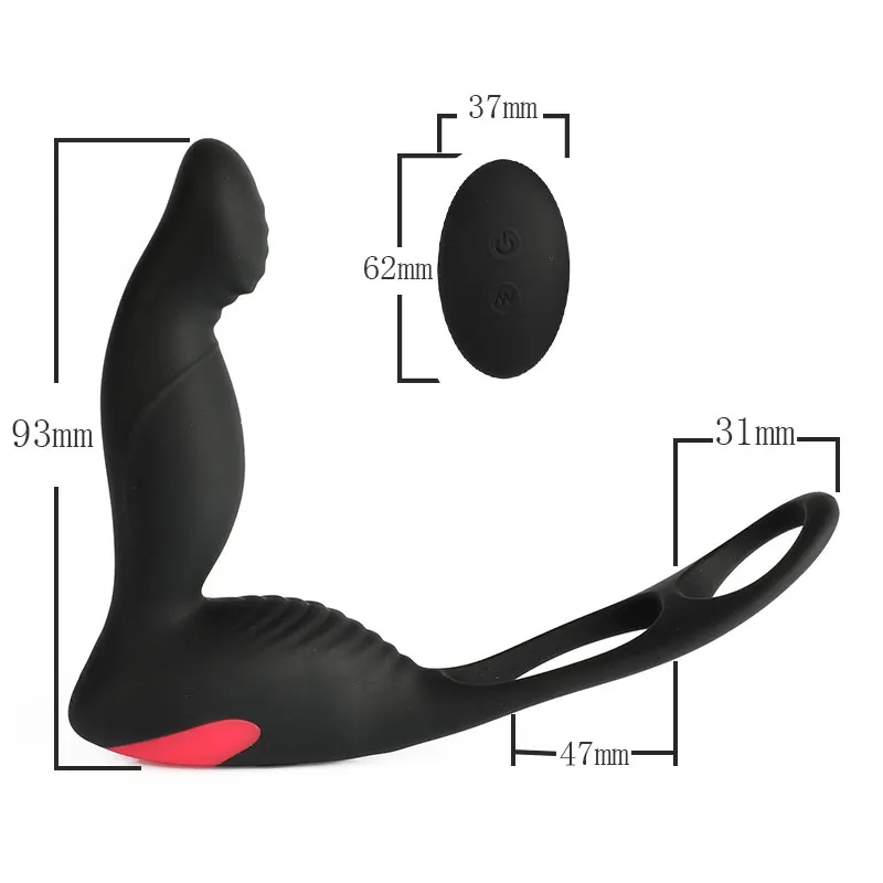 Masáž prostaty Perineum Stimulácia Zadok Plug s Mieška Krúžok Bezdrôtové Diaľkové Análny Vibrátor Sexuálne Hračky pre Mužov Penis Školenia