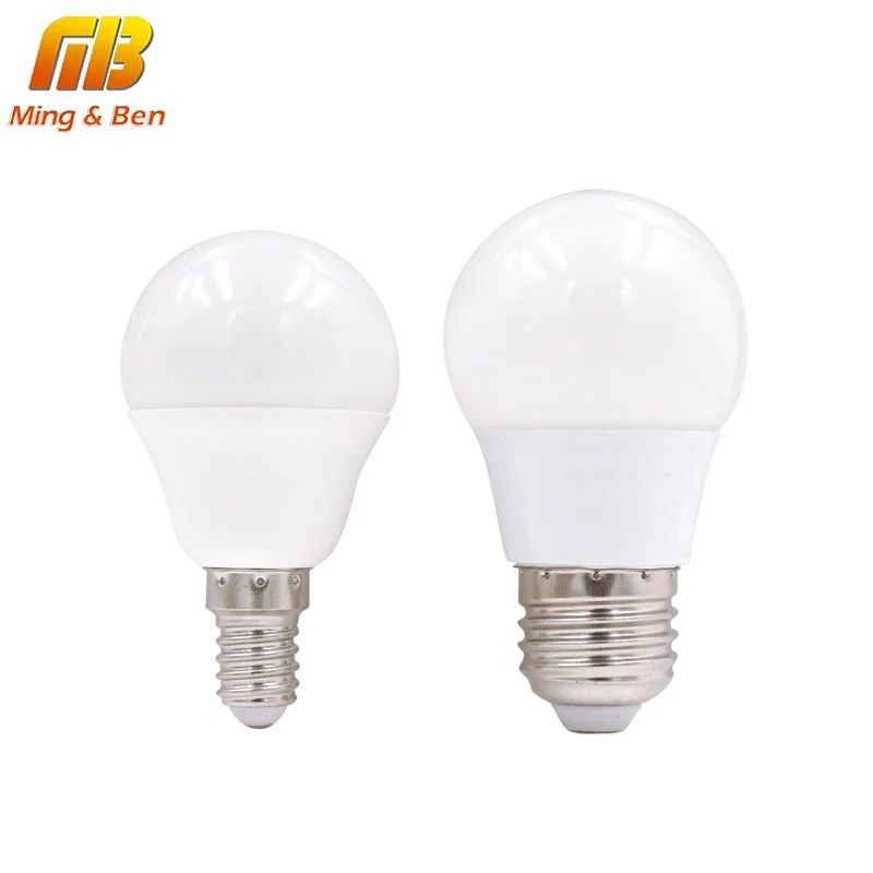 [MingBen] LED Žiarovky, Žiarivky E27 E14 220V Žiarovky Smart IC Real Výkon 3W 5W 7W 9W 12W 15W Vysoký Jas Lampada LED Bombillas