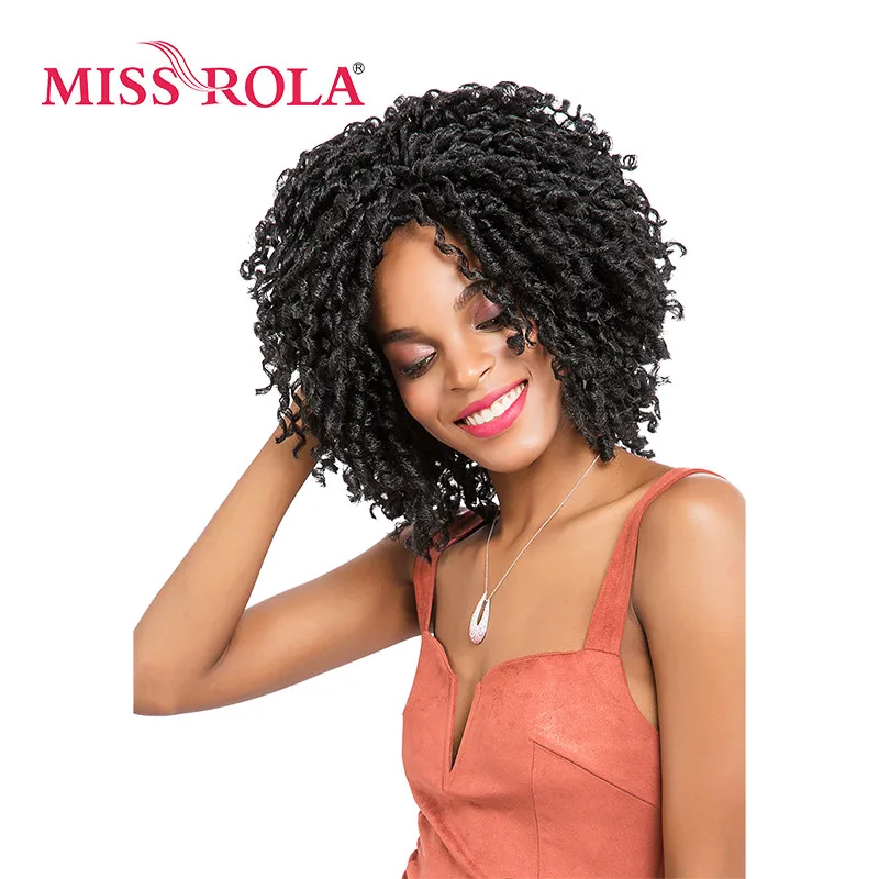 Miss Rola Syntetické Pletenie predlžovanie Vlasov Dredy 1B# Kanekalon Nízkej Teplote Vlákno 5 ks Háčkovanie Sieťky, Vlasy, 3 Farby