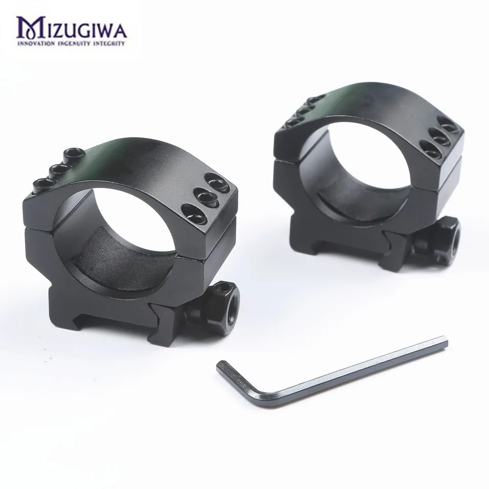 Mizugiwa Ťažkých 6 Skrutiek 30 mm Ring Weaver Nízkym Profilom 20 mm Picatinny Rail Base Rozsah Mount Puška Rozsah Lovu Príslušenstvo