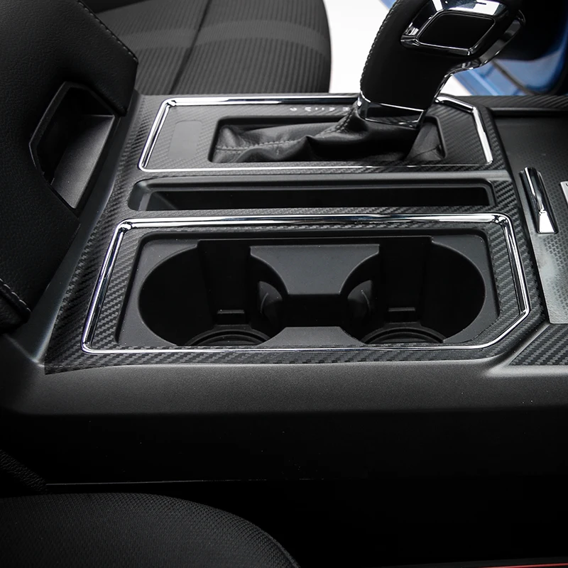 MOPAI Uhlíkových Vlákien Interiéru Vozidla Výstroj Panel Kryt Držiak Panel Čierna Nálepka Pre Ford F150 až