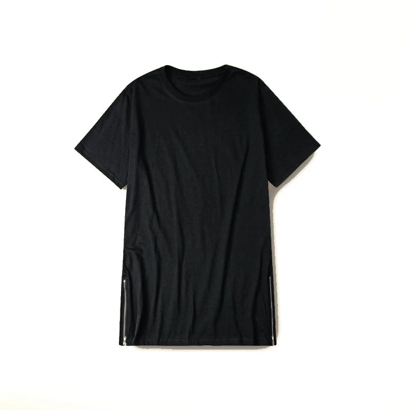MRMT 2017 dlhé tričko Mužov Hip Hop Čierne tričko dlhým vlascom Extra Dlhé tee tričko pre mužov Zips Topy Viac Veľkosť Streetwear tričko