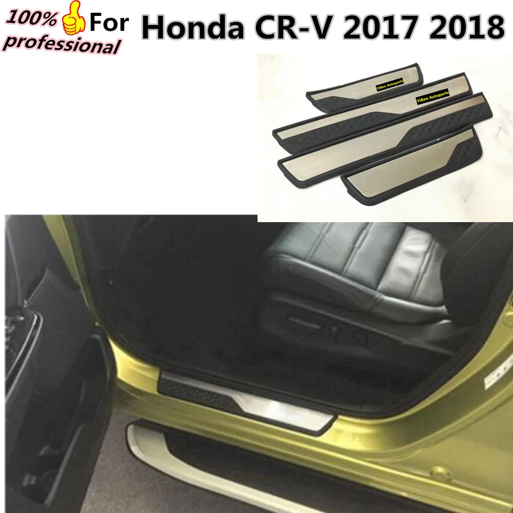 Na Honda CRV CR-V roku 2017 2018 auto Nehrdzavejúcej ocele/ABS chrome pedál Dvere, parapetné šúchať doska rám, Vonkajší Kryt prahu 4pcs