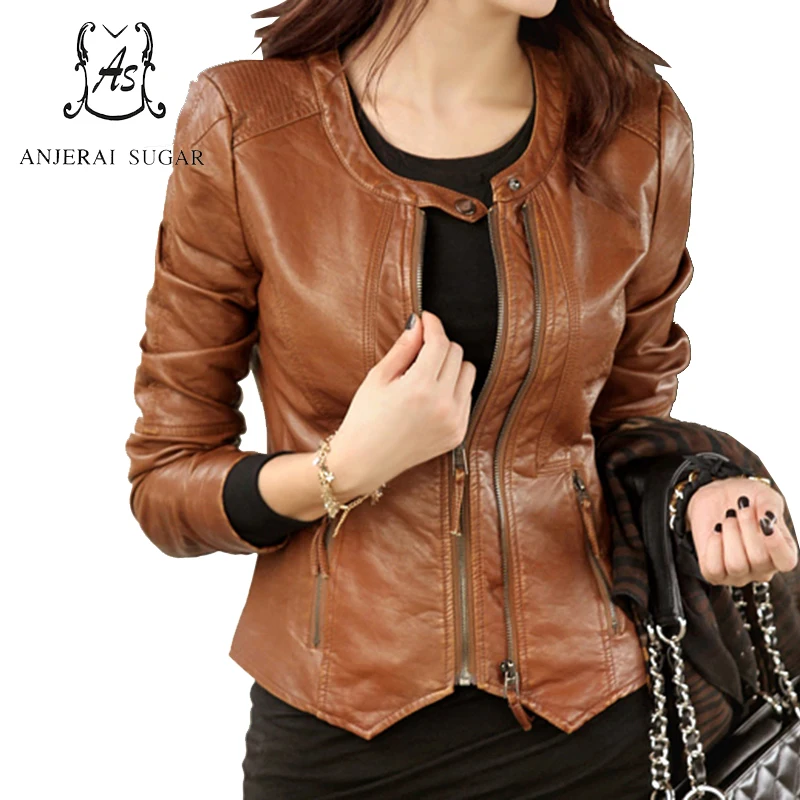 Na jar a na jeseň krátke reálne kožená bunda ženy z ovčej pravej kože motocyklové oblečenie žien kórea tenký dizajn, Bunda