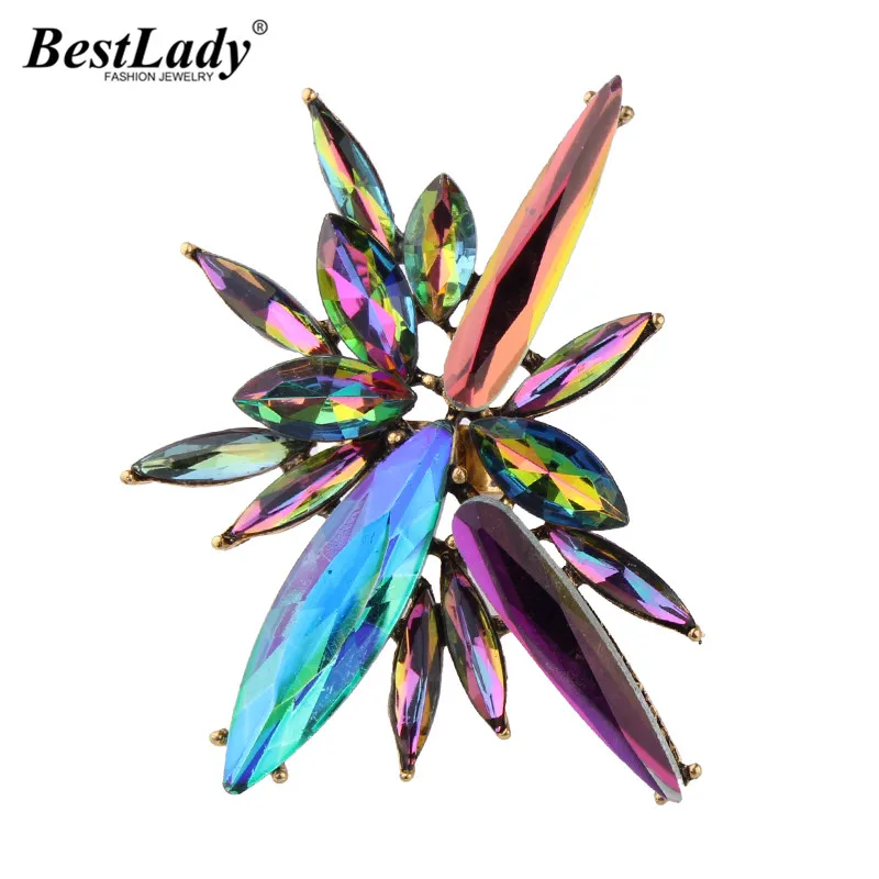 Najlepšie lady Nové Sexy Dizajn, Viacfarebná České Kríž Šarm, Luxus Crystal Nastaviteľné Otvoriť Krúžky Žien Veľkoobchod Veľkoobchod Krúžky