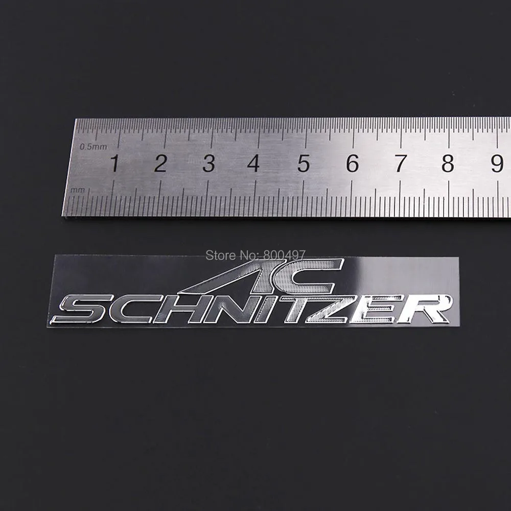 Najnovšie 3D Kufri Zliatin Niklu Odznak Znak Nálepky Príslušenstvo Lepidlo Auto Styling Odznak Kotúča, Pre AC Schnitzer