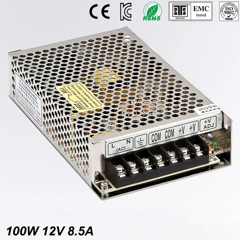 Napájací zdroj 100W 12V 8.5 mini veľkosti ac dc konvertor jednotky zdroja napájania ms-100-12 12v premennej dc regulátor napätia